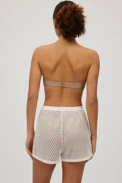 Pantalón corto calado marfil<Ysabel Mora Online