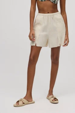 Pantalón corto con lino<Ysabel Mora