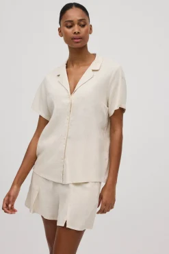 Pantalón corto con lino<Ysabel Mora