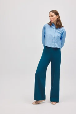 Pantalón de vestir wide azul<Ysabel Mora New