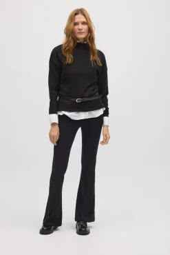 Pantalón flare punto canalé<Ysabel Mora Online