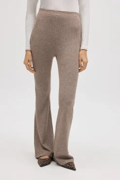 Pantalón flare punto canalé<Ysabel Mora Outlet