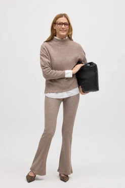 Pantalón flare punto canalé<Ysabel Mora Outlet