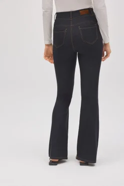 Pantalón vaquero elásticos flare negro<Ysabel Mora Discount