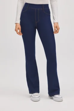 Pantalón vaquero elásticos flare marino<Ysabel Mora Online