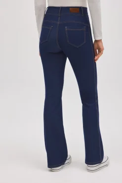 Pantalón vaquero elásticos flare marino<Ysabel Mora Online