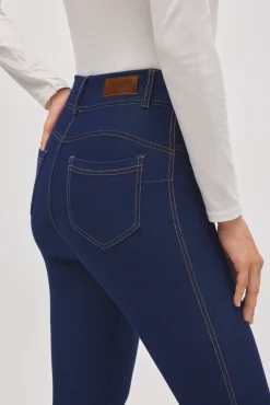 Pantalón vaquero elásticos flare marino<Ysabel Mora Online