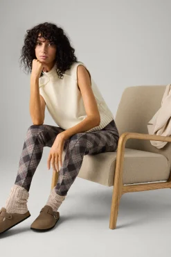 Pantalones estampado cuadros multicolor<Ysabel Mora Hot