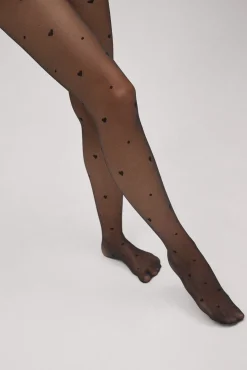 Panty estampado corazones 20 denier<Ysabel Mora Online