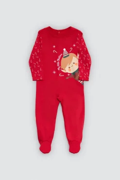 Pelele bebé afelpado estampado Navidad<Ysabel Mora Clearance
