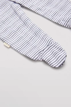 Pelele bebé manga larga rayas gris<Ysabel Mora Discount