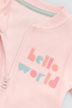 Pelele bebé manga larga Hello world<Ysabel Mora Best