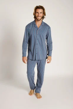 Pijama hombre camisero algodón estampado rayas | MUYDEMI<Ysabel Mora Best