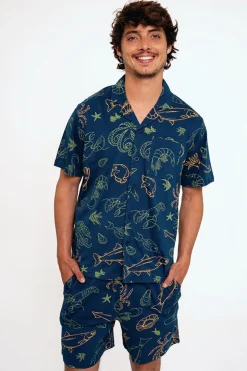 Pijama hombre corto algodón abotonado | MUYDEMI<Ysabel Mora New