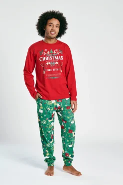 Pijama hombre largo algodón Navidad | MUYDEMI<Ysabel Mora Best