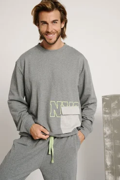 Pijama hombre largo algodón NYC | MUYDEMI<Ysabel Mora Discount