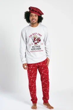 Pijama hombre largo algodón estampado Chef | MUYDEMI<Ysabel Mora Best