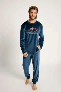 Pijama hombre terciopelo Regret nothing | MUYDEMI<Ysabel Mora New