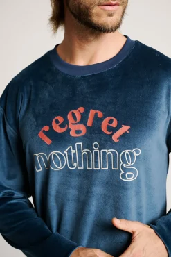 Pijama hombre terciopelo Regret nothing | MUYDEMI<Ysabel Mora New