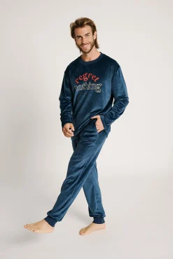 Pijama hombre terciopelo Regret nothing | MUYDEMI<Ysabel Mora New