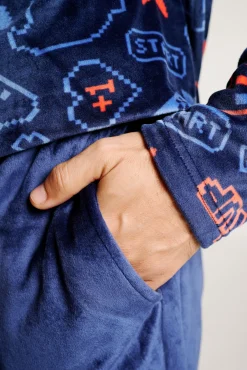 Pijama hombre terciopelo estampado Gamer | MUYDEMI<Ysabel Mora Online