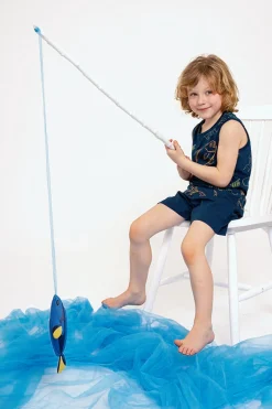 Pijama infantil tirantes algodón estampado peces | MUYDEMI<Ysabel Mora Sale