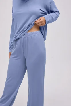 Pijama largo extra suave de modal pantalón ancho<Ysabel Mora Outlet
