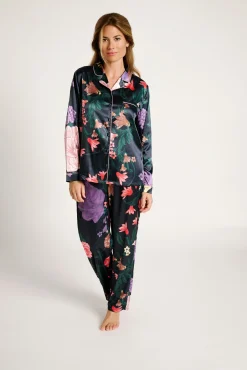 Pijama mujer camisero satinado estampado floral | MUYDEMI<Ysabel Mora Best