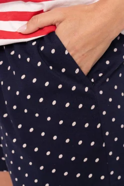 Pijama mujer corto algodón estampado rayas y lunares | MUYDEMI<Ysabel Mora New