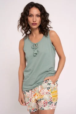 Pijama mujer corto detalle escote | MUYDEMI<Ysabel Mora Outlet