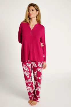 Pijama mujer largo estampado hojas | MUYDEMI<Ysabel Mora Best