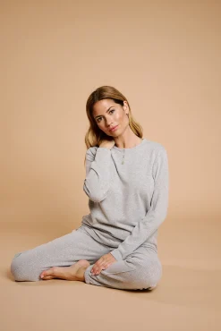 Pijama mujer largo gris | MUYDEMI<Ysabel Mora New