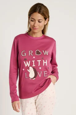 Pijama mujer mensaje Grow with love | MUYDEMI<Ysabel Mora Best