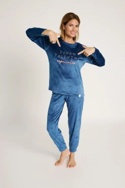 Pijama mujer terciopelo estampado estrellas | MUYDEMI<Ysabel Mora Outlet