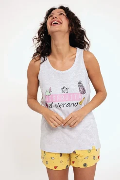 Pijama mujer tirantes algodón estampado Fruits | MUYDEMI<Ysabel Mora Discount