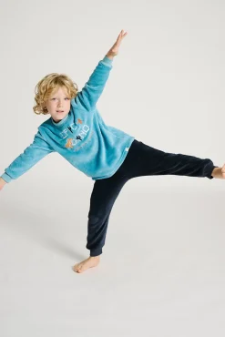 Pijama polar infantil 2-8 años dinosaurios azul | MUYDEMI<Ysabel Mora Discount