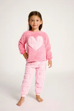 Pijama polar infantil 2-8 años relieve corazones | MUYDEMI<Ysabel Mora