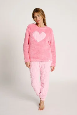 Pijama polar mujer estampado corazones | MUYDEMI<Ysabel Mora Clearance