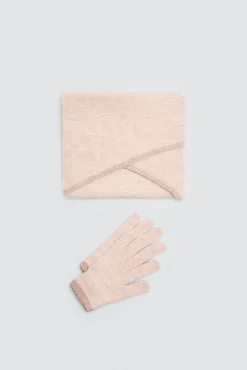 Set bufanda y guantes detalles con brillo<Ysabel Mora Best