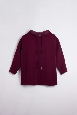 Sudadera cálida capucha ajustable con textura<Ysabel Mora Discount