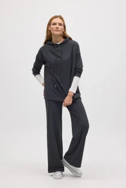 Sudadera cálida capucha ajustable con textura<Ysabel Mora Outlet