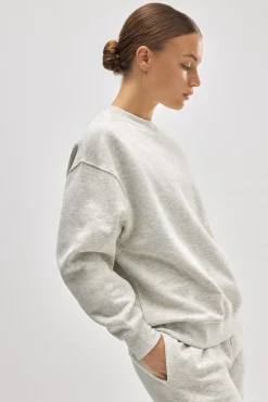 Sudadera cuello redondo con interior afelpado<Ysabel Mora New