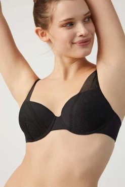 Sujetador con aro con relleno negro<Ysabel Mora Sale