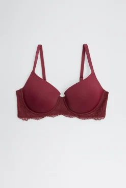 Sujetador con aro con relleno de encaje copas B y C<Ysabel Mora
