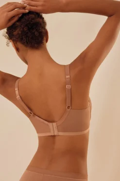 Sujetador de capacidad con aro con relleno marrón<Ysabel Mora Online