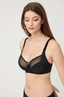 Sujetador de capacidad con aro sin relleno negro<Ysabel Mora Best