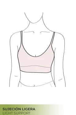 Sujetador deportivo asimétrico sujeción ligera marino<Ysabel Mora Sale