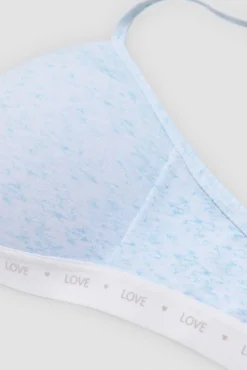 Sujetador juvenil algodón azul celeste<Ysabel Mora Online