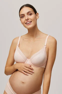 Sujetador lactancia con aro sin relleno rosa<Ysabel Mora Online