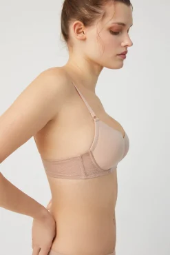 Sujetador push up con aro con relleno nude<Ysabel Mora Best